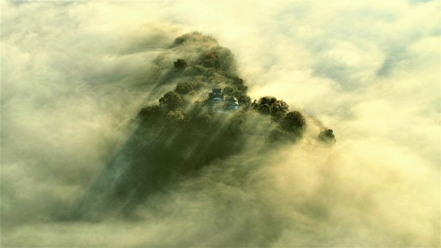 朝霧の大野城